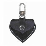 Trixie Adressherzchen aus Leder schwarz Originalgröße