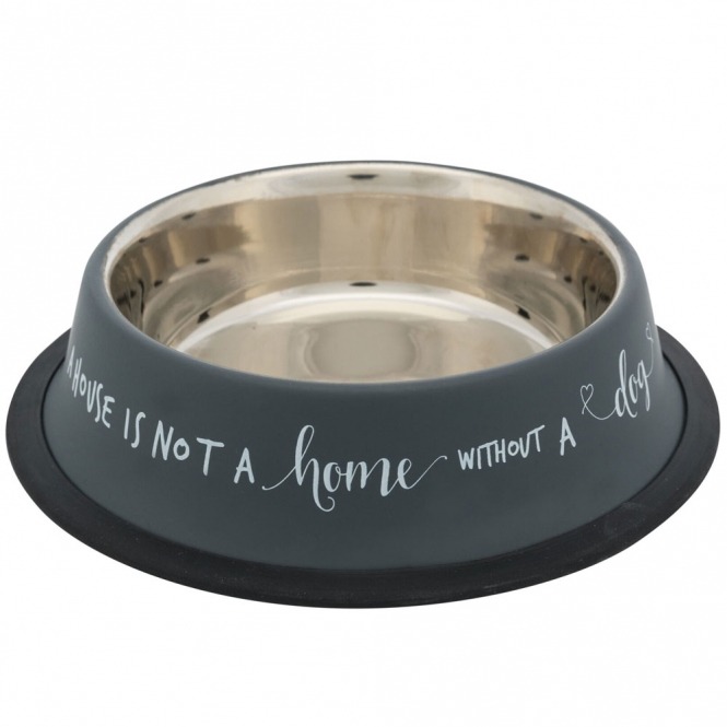 Trixie Edelstahlnapf a house is not a home without a dog 450 ml