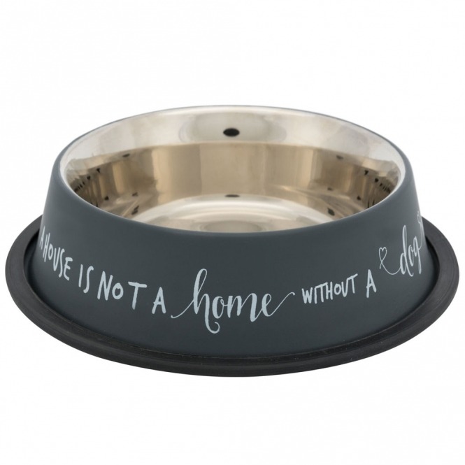 Trixie Edelstahlnapf a house is not a home without a dog 700 ml