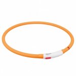 Trixie Flash Leuchtring USB aus Silikon orange