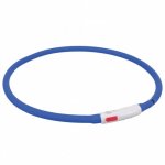 Trixie Flash Leuchtring USB aus Silikon royalblau