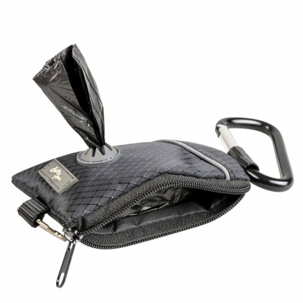 Duvo+ Hundekotbeutelspender Polyester schwarz Seitenansicht