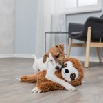 Trixie Faultier aus Plüsch mit Stimme mit Hund