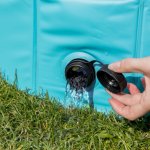 Trixie Hundepool petrol-grau Wasser ablassen