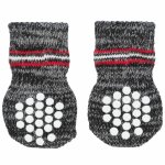 Trixie Hundesocken Grau mit Hund