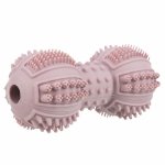 Trixie Junior Hantel aus Naturgummi rosa Seitenansicht