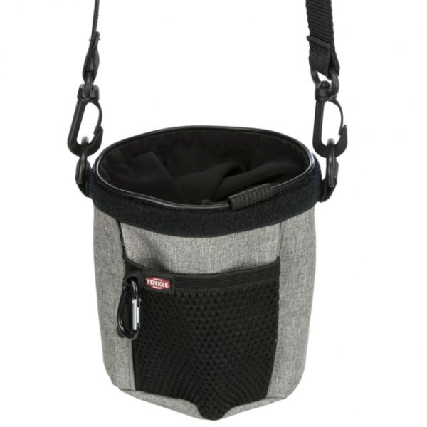 Trixie Snack-Tasche Multi Twist grau-schwarz von oben