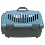 Trixie Transportbox Capri blau Seitenansicht