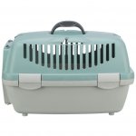 Trixie Transportbox Capri hellgrau salbei Seitenansicht