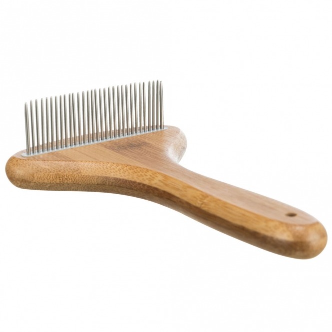 Trixie Kurzhaar-Fell-Entwirrer aus Bambus Seitenansicht